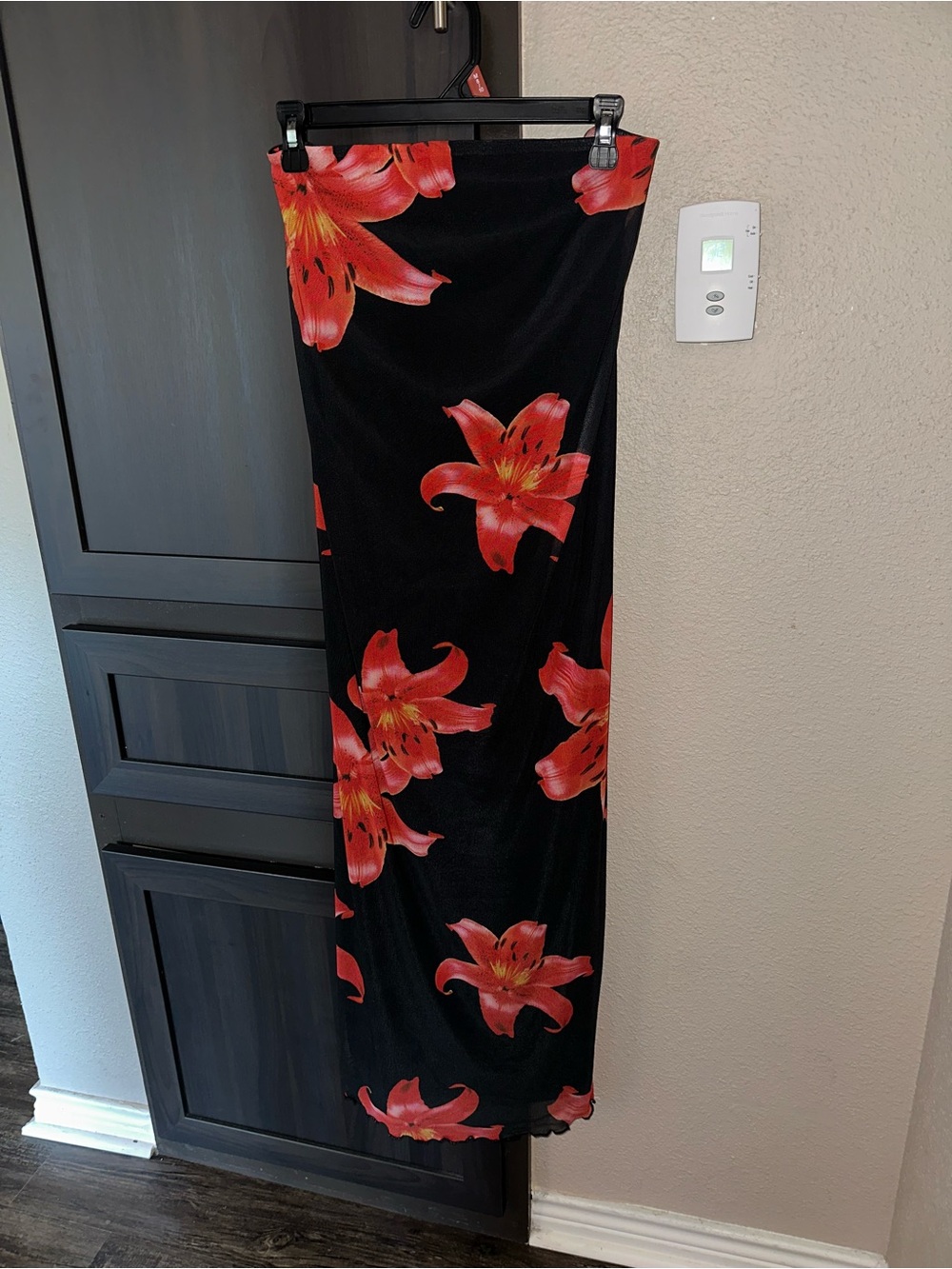 Black Flower Sleeveless Dress